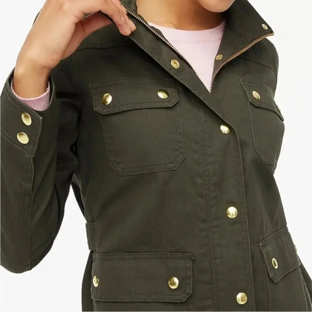 J. Crew Resin-Coated Twill Field Jacket Size MP - Picture 7 of 13